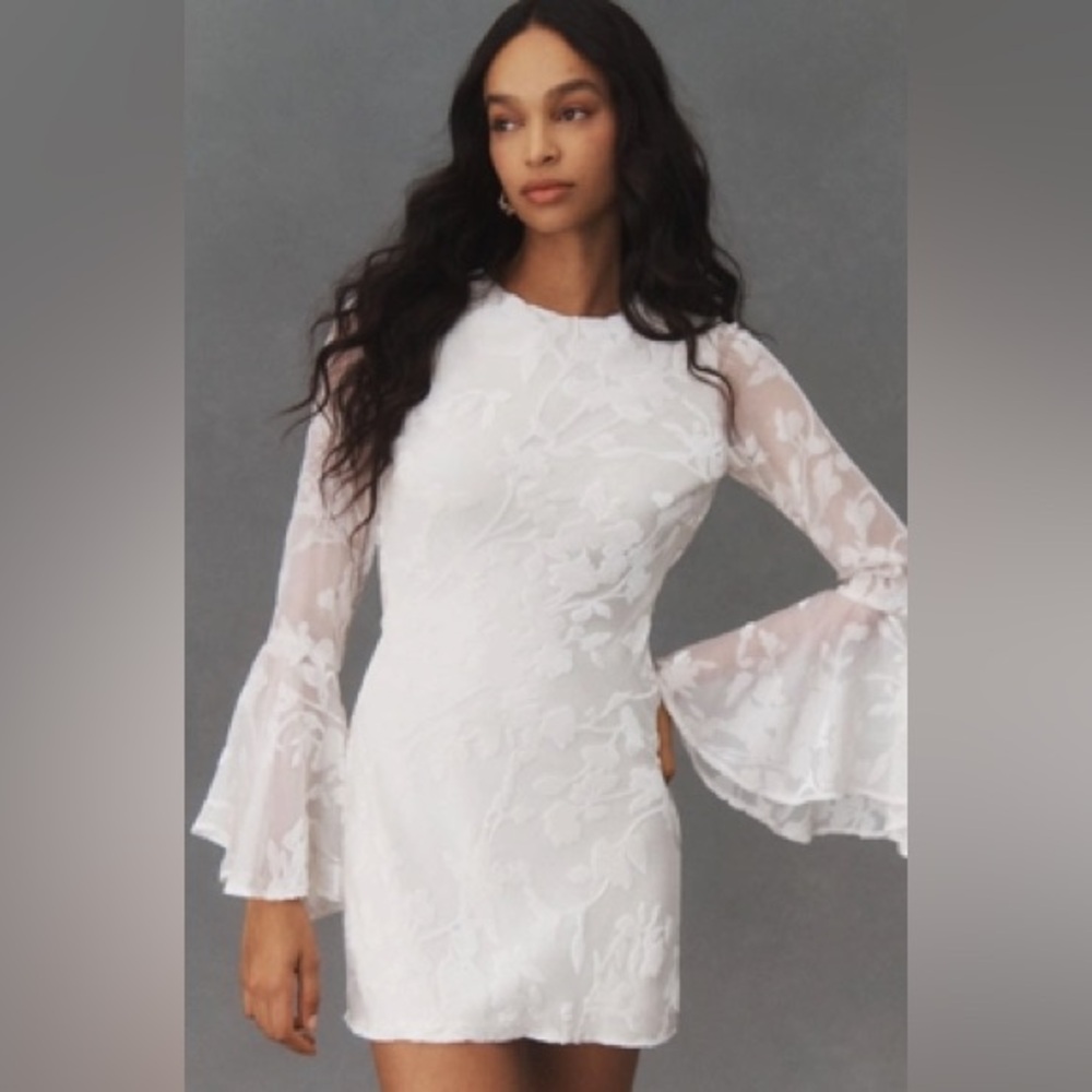 Anthropologie MISHA Aurora Bell Sleeve Mini Dress